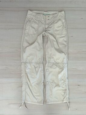 cream low rise aeropostale cargo pants